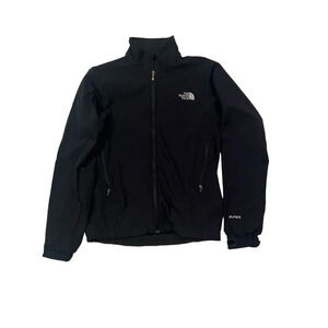 North Face Jacket Womens S Black Apex Softshell Fleece Lined Full Zip Outdoor